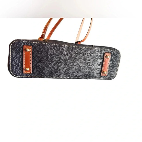 Dooney & Bourke Pebble Grain Leather Small Lexington Bag in Black and Brown - Picture 6 of 17